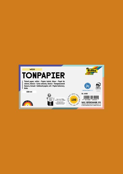 Immagine prodotto Folia Carta argilla, DIN A4, 130 g/mq, terracotta (130 g/m², 100 x)
