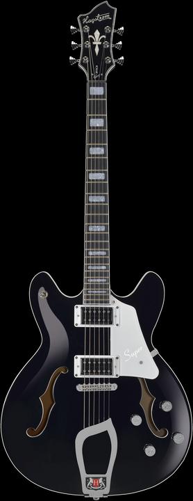 Hagstrom E-Gitarre, Super Viking, Black Gloss (E-Gitarre)