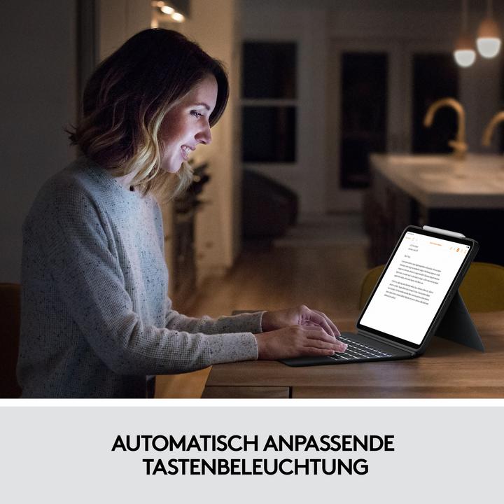 Image du produit Logitech Combo Touch (CH, iPad Pro 12.9 2022 (6e génération), iPad Pro 12.9 2021 (5ème génération))