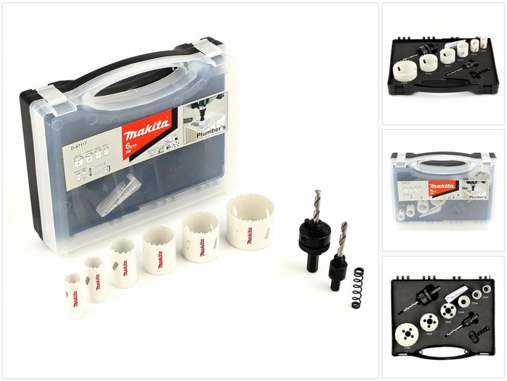 Produktbild Makita Lochsägenset Sanitär 6tlg (19, 22, 29, 38, 44, 57 mm)
