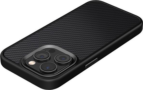 Actual product image Uniq case Keva iPhone 15 Pro 6.1" Magclick Charging czarny/carbon black (Apple iPhone 15 Pro)