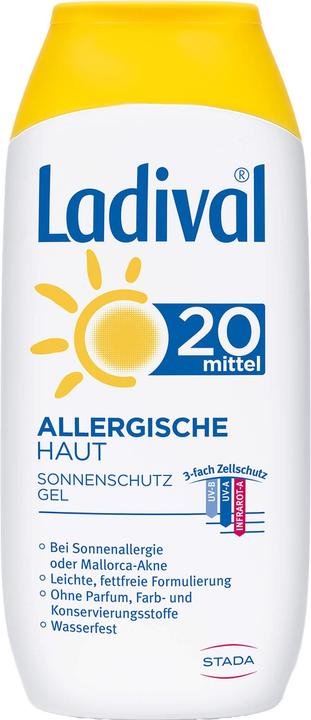 Ladival Allergic Skin SPF 20 Sun Protection Gel, 200 ml Gel (Suntan cream, SPF 20, 200 ml)