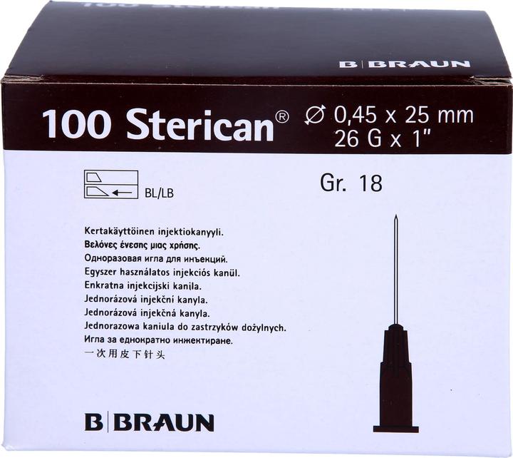 Immagine prodotto B.Braun Ago 26G 0,45 x 25 mm marrone Luer, 100 pezzi