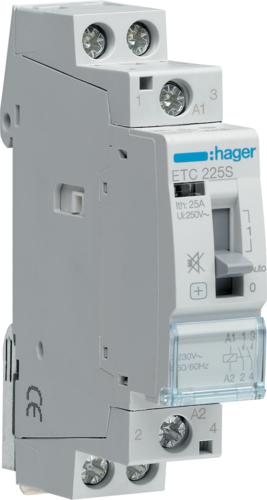 Actual product image Hager HAG ETC225S contactor hum-free T/N, 25A, 2S, 230V