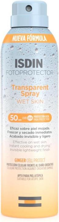 Isdin Fotoschutz Transparentes Spray Nasse Haut Spf 50 250ml (Sonnenspray, SPF 50, 250 ml)