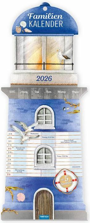 Produktbild Trtsch Formkalender Familienkalender Leuchtturm 2026 (Harter Einband, Deutsch)