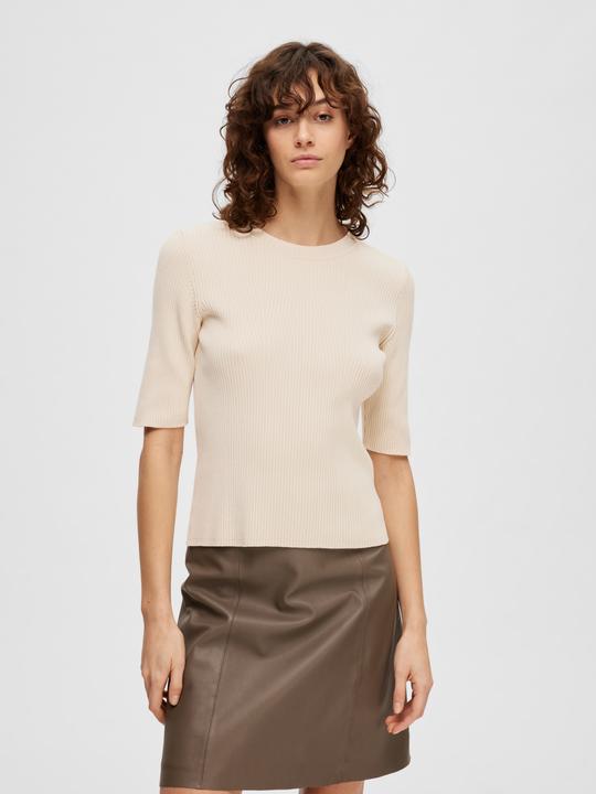 Actual product image Selected Femme Short sleeve knitted top (XL)