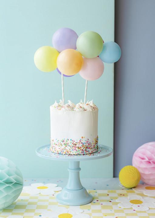 Produktbild Partydeco Cake Topper - Mehrfarbige Luftballons (2 x)