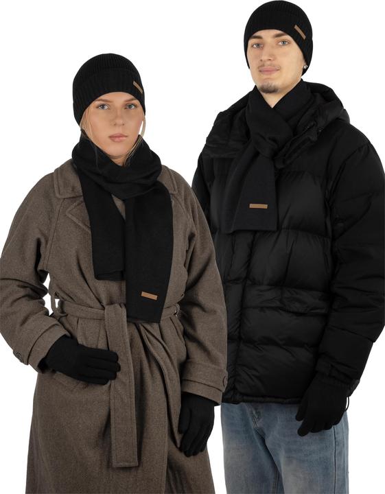 Produktbild Normani Winterset aus Merinowolle Mütze, Schal und Handschuhe glatt Yuma - 9623 (One Size)