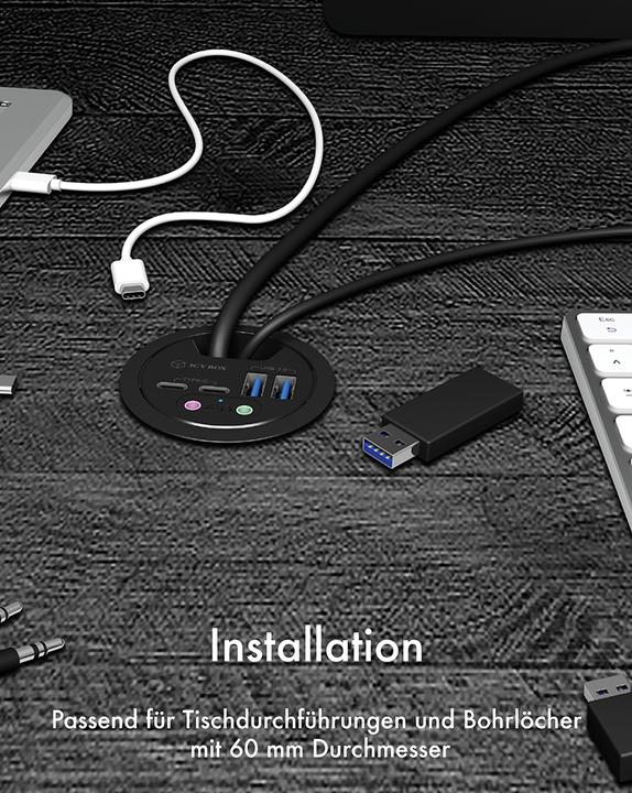 Productafbeelding Icy Box IB-HUB1403B (USB-A, 4 Havens)