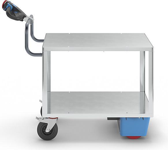 Produktbild eurokraft pro Montagewagen mit Elektroantrieb, 2 Etagen verzinkt, 1470x700x1300mm, verzinkt (500 kg)