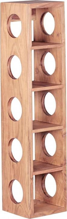 Produktbild FineBuy Weinregal Massivholz Akazie Akazie (15 x 70 x 15 cm, 5 Fl.)