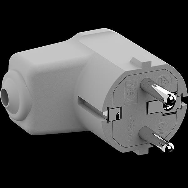 Produktbild Bachmann Mountable right-angle plug grey Netzstecker-Adapter (CEE 7/4)