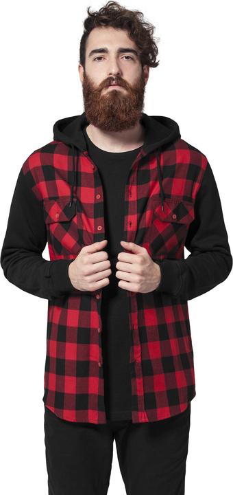 Image du produit Urban Classics Hooded Checked Flanell Sweat Sleeve Shirt (S)