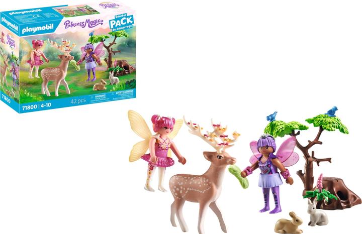 Image du produit Playmobil Des fées avec de jolis animaux de la forêt (71800, Playmobil Princess Magic)