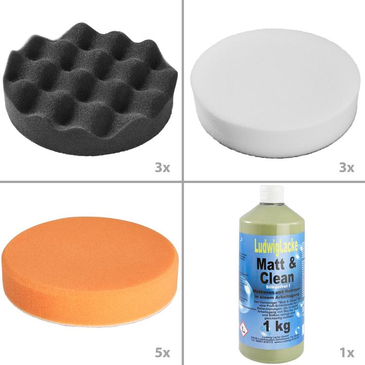 Produktbild tectake Poliermaschine inkl. Schleifpaste und Zubehör 18-tlg.