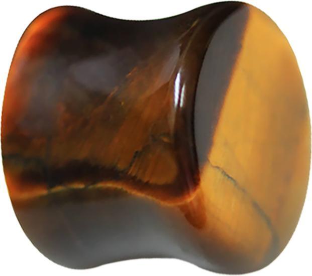 Produktbild Star Piercing Flared Plug aus Tigerauge Stein (ohne Messing, Mineralisch)
