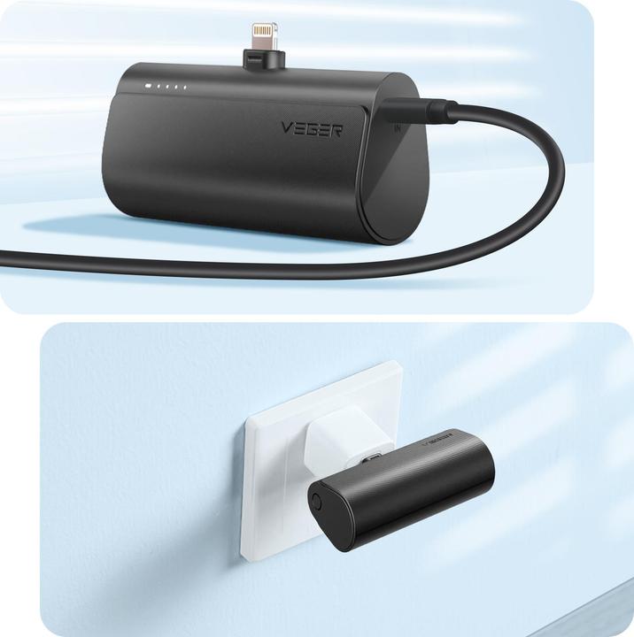 Image du produit Veger Plugon Powerbank Lightning - 5'000mAh (5000 mAh, 20 W, 18.50 Wh)