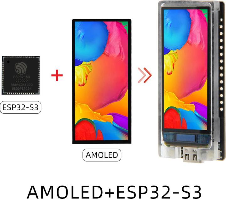 Image du produit Lilygo AMOLED T-Display-S3 ESP32-S3 avec écran de 1,9 pouce