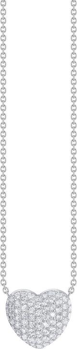 Image du produit Thomas Sabo Chaîne et pendentif en forme de coeur avec des pierres blanches (Argent 925, 40 - 45 cm)