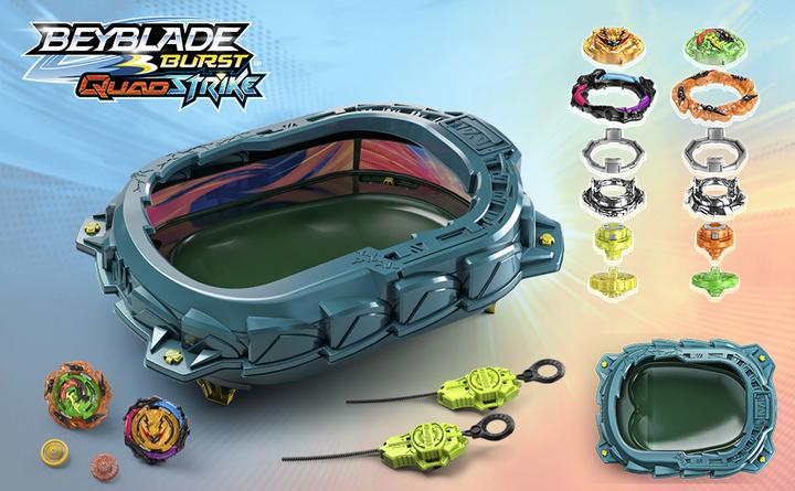 Image du produit Hasbro Beyblade Burst QuadStrike Light Ignite Beyblade Stadium Battle Set (Allemand, Français, Italien, Anglais, Néerlandais, Suédois, Norvégien, Polonais)