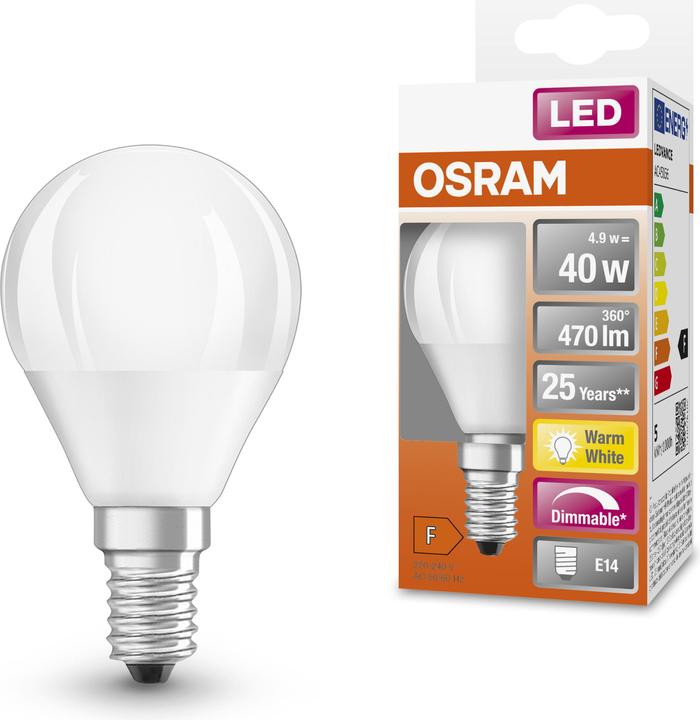 Actual product image Osram Superstar Classic P (E14, 4.50 W, 470 lm, 1 x, F)