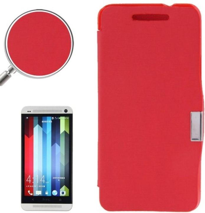 Produktbild König Design Handyhülle Tasche für HTC One / M7 rot gebürstet (OnePlus X)