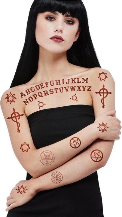 Actual product image Smiffys Satanic tattoo images