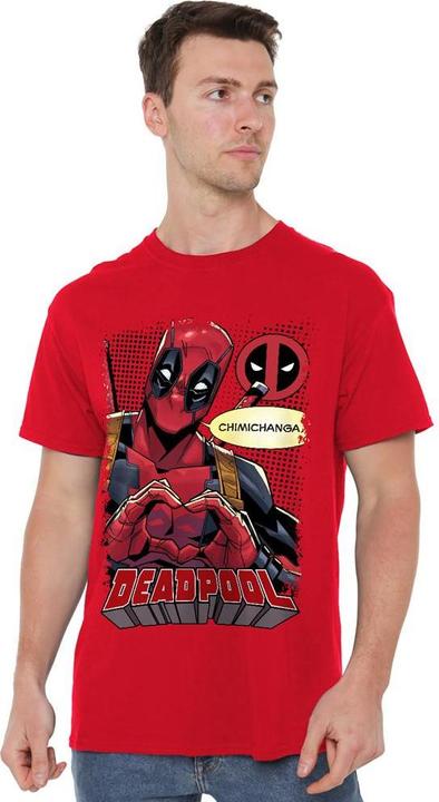 Immagine prodotto Deadpool Chimichanga Maglietta Cuore Uomo (4XL)
