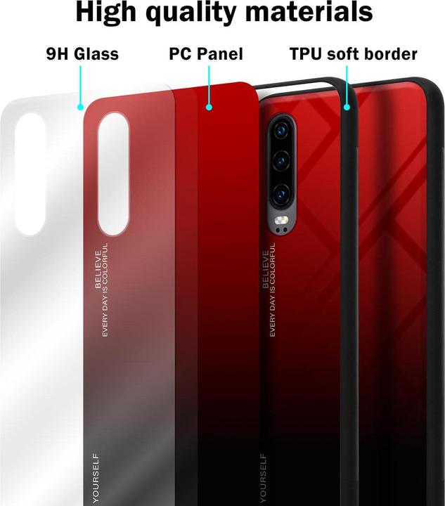 Immagine prodotto Cadorabo Copertura in vetro TPU 2 colori (Huawei P30)