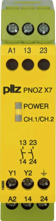 Actual product image Pilz 774054 PNOZ X7 115VAC 2n/o