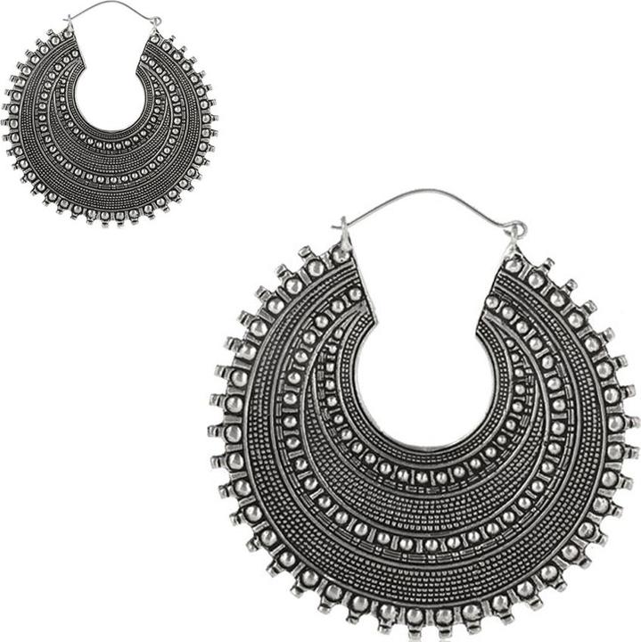 Star Piercing Ohrring silber Azteken Sonne (ohne Messing)