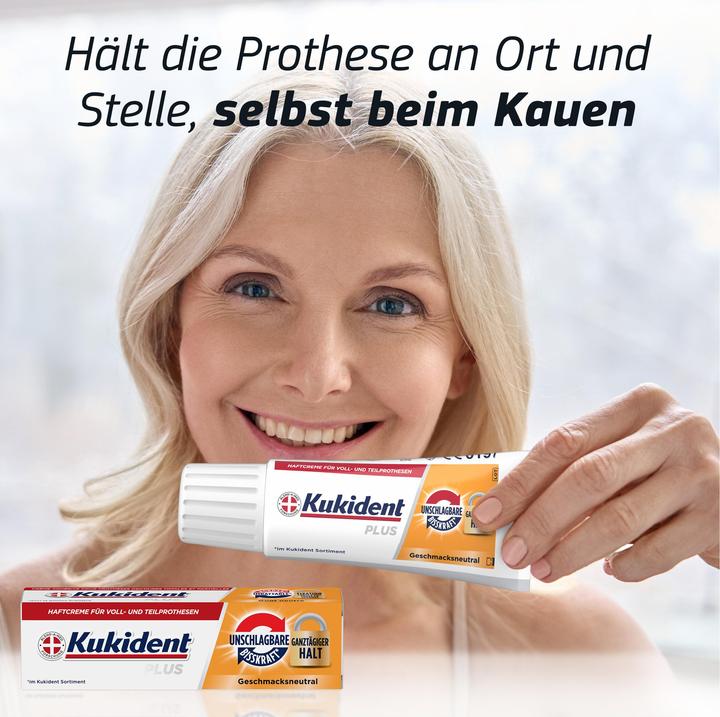 Produktbild Kukident Plus Haftcreme Unschlagbare Bisskraft 40G Haftcreme