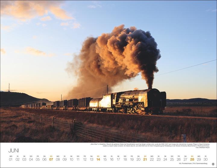 Produktbild Feurige Dampfloks Posterkalender 2026 (44 x 34 cm, Harter Einband, Deutsch)