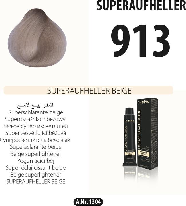 FemMas 913) Haarfarbe Superaufheller Beige 100ml (Beige)