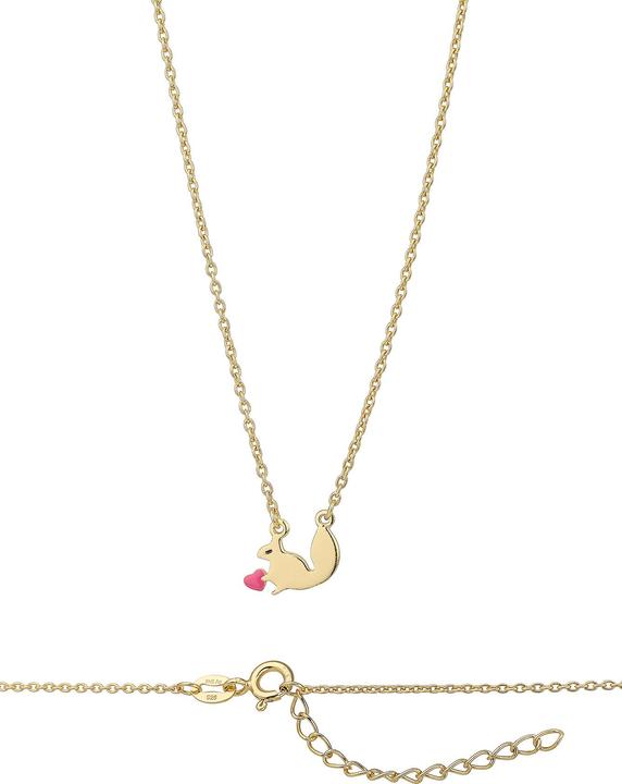 Leyda Eichhörnchen Kids Schmuck (Emaille, Silber 925 1 Mikron Gelb Vergoldet 18k)