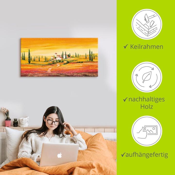 Actual product image Artland Dreamlike Tuscan landscape S9KZ (40 x 20 cm)