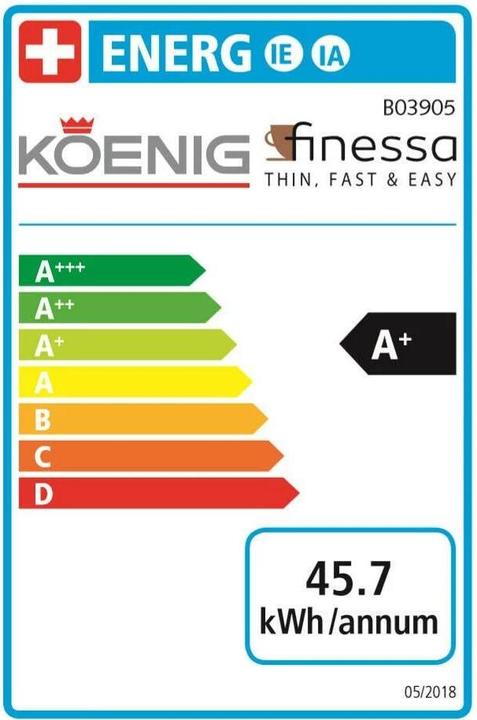 Label énergétique Koenig Le lait Finessa