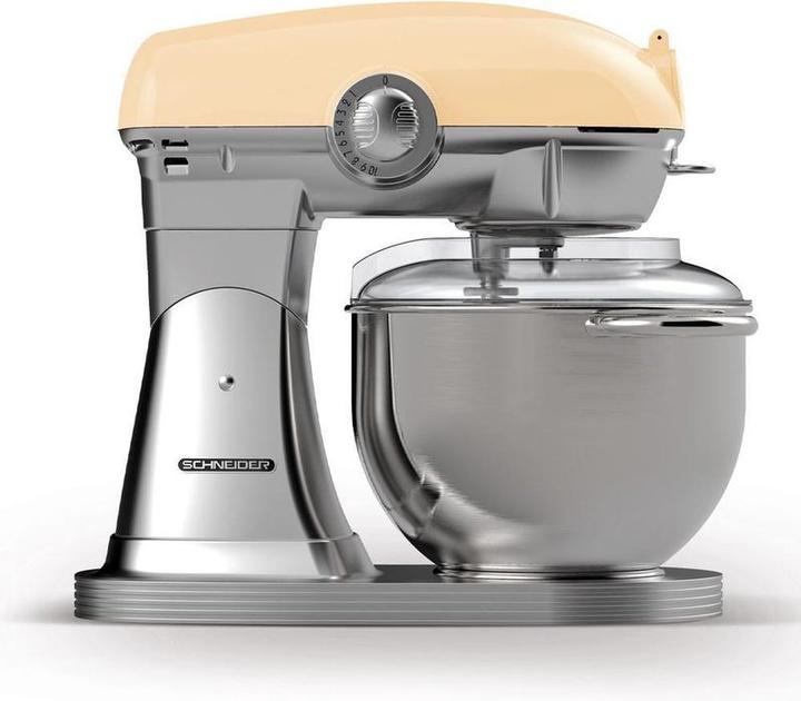 Actual product image Schneider Retro Keukenrobot Cream Scfp57 (1300 W)