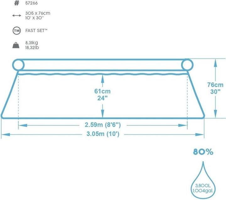 Produktbild Bestway Fast Set (Ø 305 x 76 cm)
