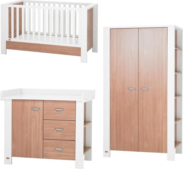 Produktbild Herlag Modern 3er Set 2-türig Nussbaum/weiss