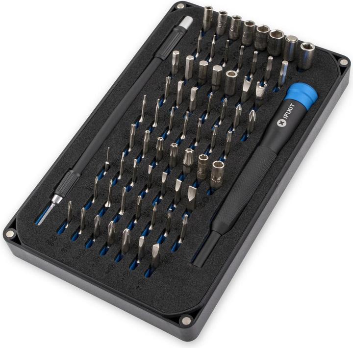 Produktbild iFixit Mako Precision Bit Set (1, 2, PH00, TR6, 0.9 mm, TR9, T3, P6, TR8, PH2, 5.5 mm, Y0, 1.5mm, 0.7 mm, 1.3 mm, PH1, P5, T TR 20, PH0000, T2, PH0, 3 mm, Y 000, 5 mm, Y 1, T TR 25, J 1, Y 00, 2.5 mm, 1mm, J 000, 3.5 mm, 4.5 mm, T TR 15, 2 mm, T5, J 00, TR7, T TR 10, J 0, T4, P2, 4 mm)