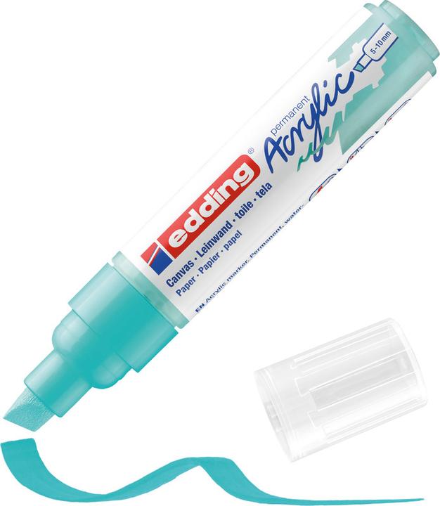 Produktbild Edding Acrylmarker (Enzianblau, Sonnengelb, Verkehrsgelb, Türkis, Telemagenta, 10 mm, 5 x)
