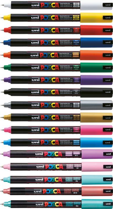 Produktbild Posca Marker PC-1MR Fineliner (Schwarz, 0.70 mm, 1 x)