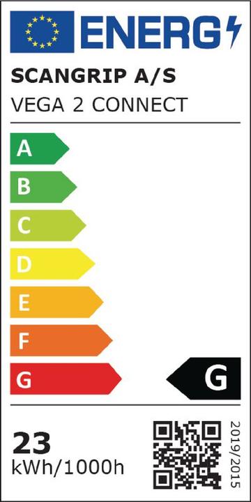Label énergétique Scangrip Vega 2 Connect (2000 lm)