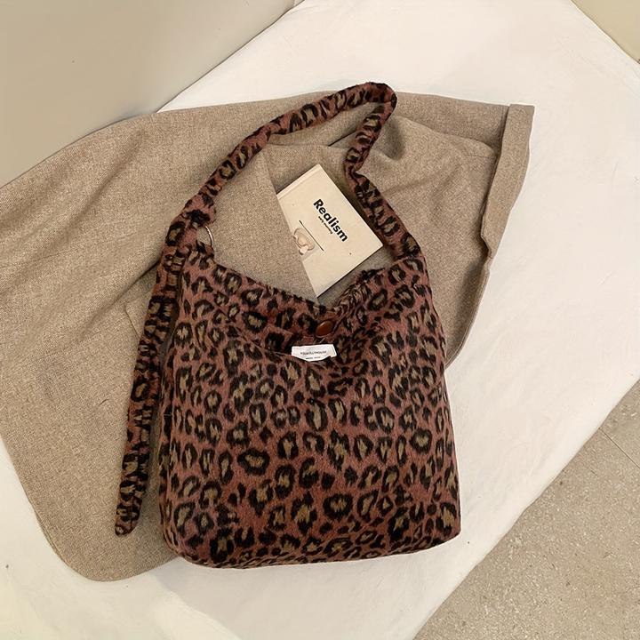 Only-Bags.Store Lässige karierte Umhängetasche mit Magnetverschluss, verstellbarem Riemen und Polyester-Futter -