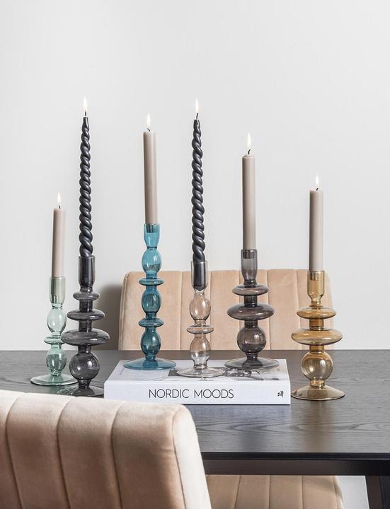 Actual product image present time Candle holder 22.5 cm, 1 piece, Green