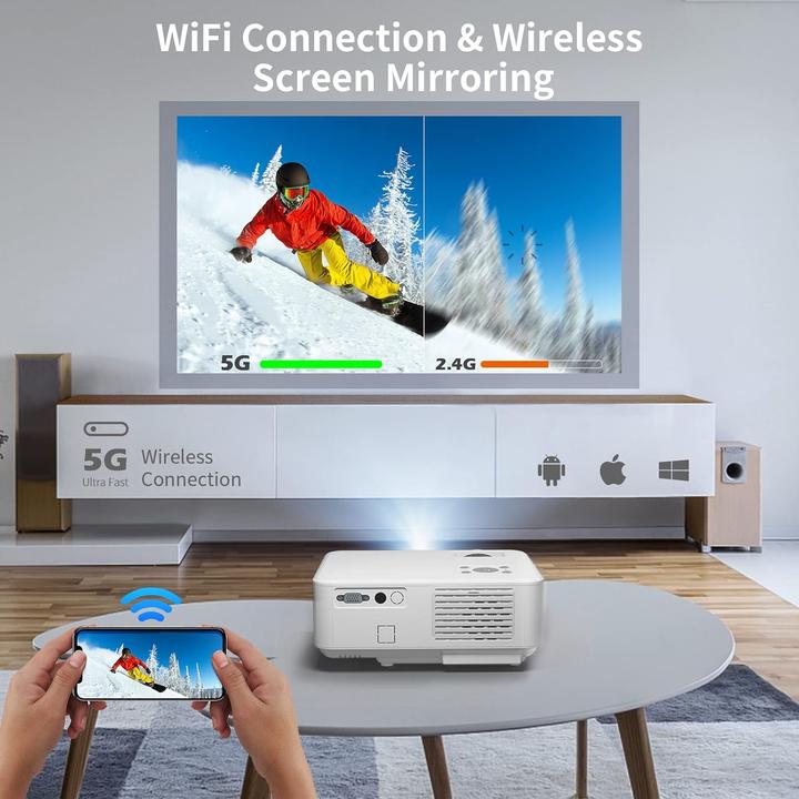 Produktbild Zoomcat 4K Beamer C9WX mit WiFi & Bluetooth, Full HD, 20000 Lumen (4K, 20000 lm)