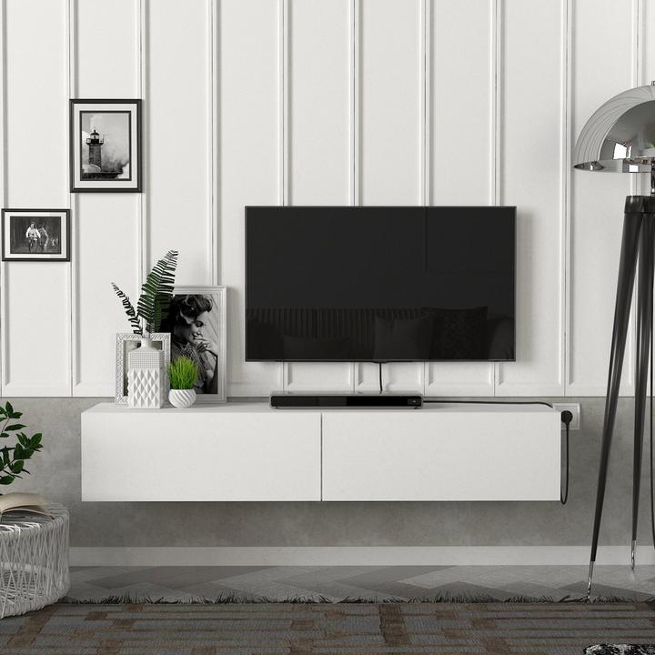 Produktbild En.Casa Fernsehschrank Toivakka 135x31x25cm Weiss