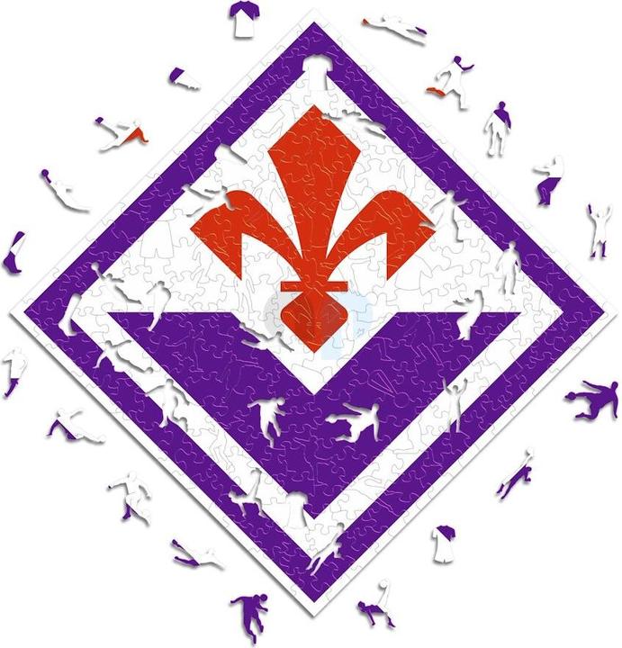 Produktbild Iconic ACF Fiorentina - Logo - Holz Puzzle Grösse L (500 Teile) (500 Teile)